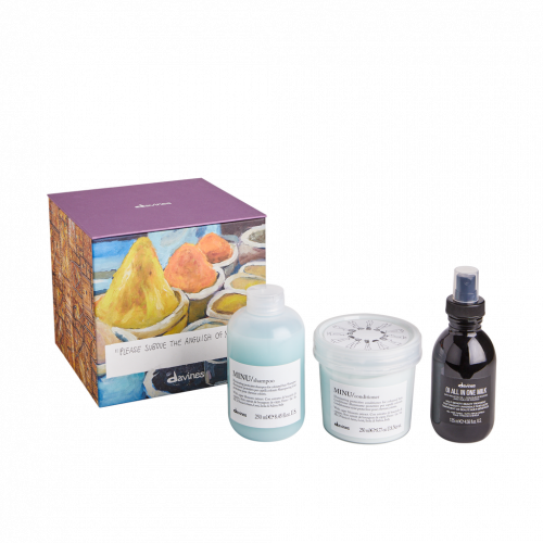 Подарунковий набір Davines Minu Box ( шампунь 250 мл + кондиціонер 250 мл + молочко 135 мл )