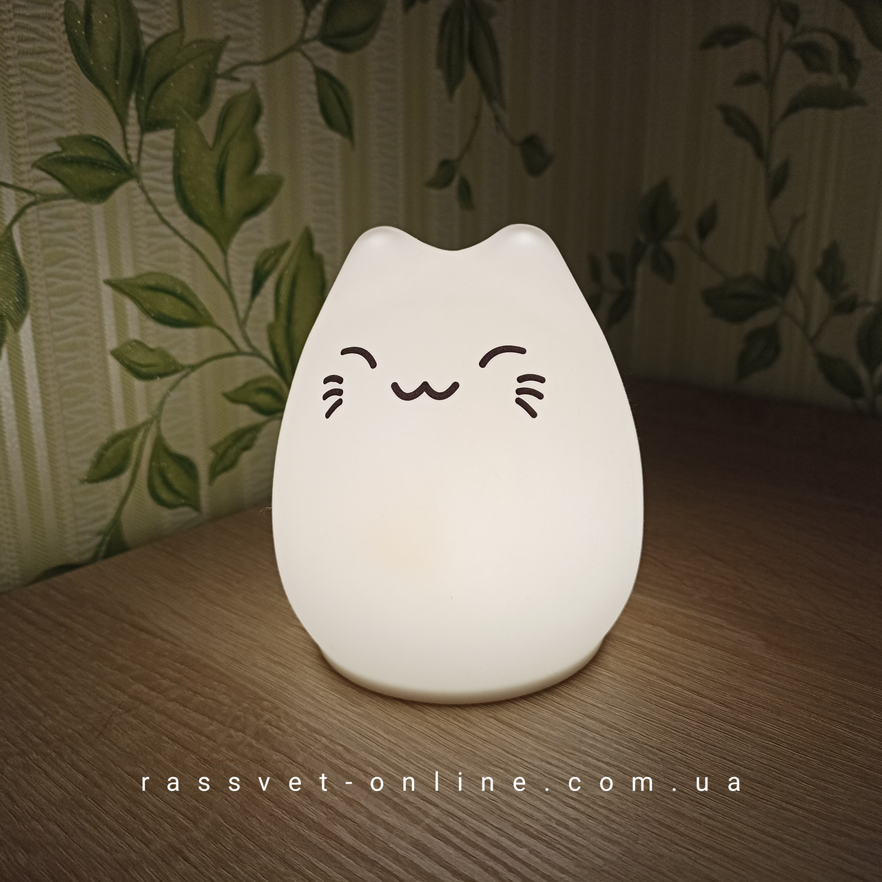 LED світильник на батарейках Idea Poland CAT LED 0,4W 12Lm 4500K (силіконовий настільний дитячий нічник) кіт