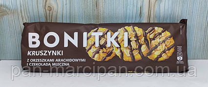 Печиво вівсяне Bonitki Kruszynki з арахісом і молочним шоколадом 210 г