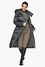 Сучасна жіноча куртка в графітовому кольорі модель 52650, фото 3