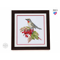 Набір для вишивання хрестиком на дерев'яній основі ФрузелОк Соловей-Красношейка 2013