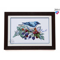 Набір для вишивання хрестиком на дерев'яній основі ФрузелОк Синій соловей 2014