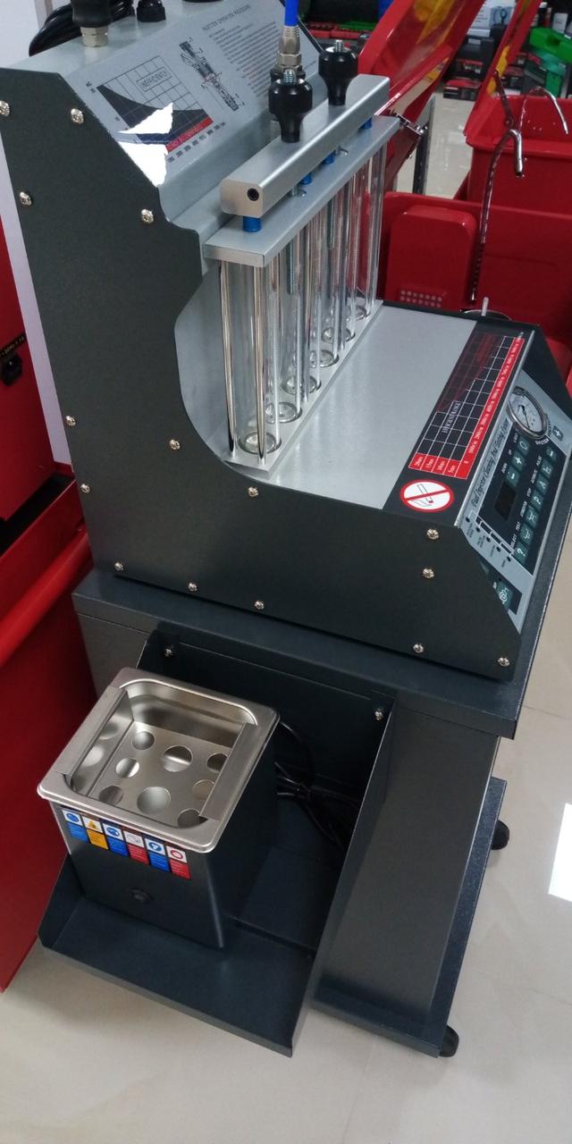 Установка для діагностики та чищення форсунок (6 форсунок, візок, ультразвукова ванна) G. I. KRAFT GI19112