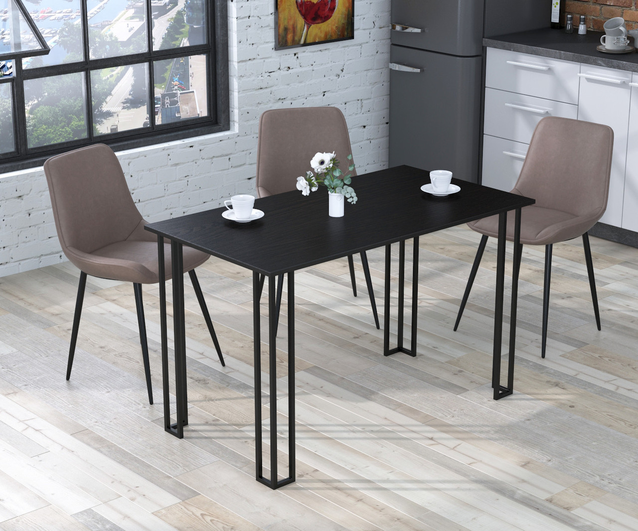 Стіл обідній Сквер 120-65 Венге Луїзіана Прямі кути