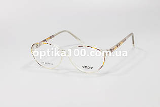 Жовто-прозора овальна оправа для окулярів для зору жіноча