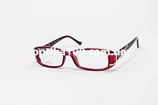 Пластикова жіноча оправа для окулярів для зору із широкою дужкою. Червона