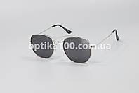Подростковые солнцезащитные очки С ДИОПТРИЯМИ ДЛЯ ЗРЕНИЯ в стиле Ray-Ban в серебристой оправе с +1.5