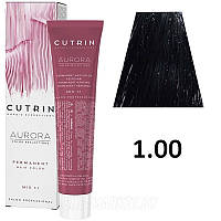 Стойкая краска для волос 1.0 Черный Permanent Hair Color Aurora Cutrin, 60 мл