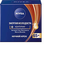 Антивіковий нічний крем Nivea для зміцнення контурів обличчя 65+ з маслом жожоба 50 мл (4005900698520)