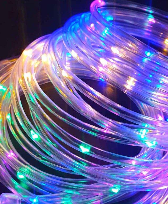 Гірлянда РОСА в трубці нитка 100LED, 220 В, 10 метрів, Мультик колір, фото 1