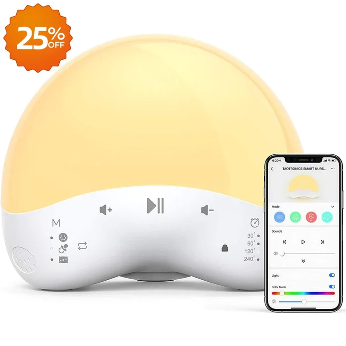 Розумний дитячий нічник White Sound Machine з додатком Night Light та голосовим управлінням