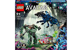 LEGO Avatar Нейтирі та танатор проти Майлза Куорич у УМП Скафандрі 560 деталей (75571)