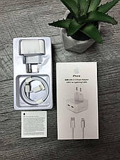 Швидка зарядка для iPhone 35W USB-C на 2 виходи + Кабель Type-C на Lightning, фото 3