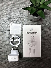 Швидка зарядка для iPhone 35W USB-C на 2 виходи + Кабель Type-C на Lightning, фото 5