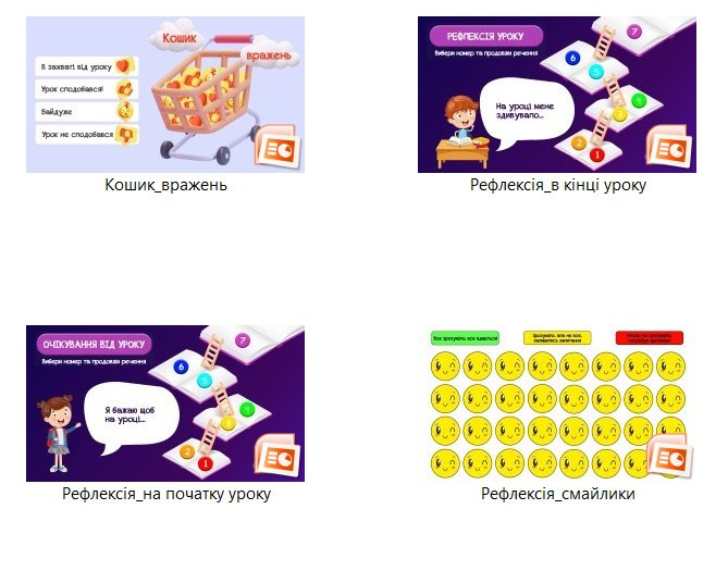 Комплект інтерактивних презентацій Рефлексія