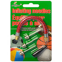 Набір голок для накачуваня м'ячів метал. 3шт,насадка гнучкий шланг,на планшеті 9х14х1см №MS 1784(360)