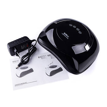 Лампа для манікюру SUN BQ-5T 120W, Чорна / UV+LED Лампа для нігтів з ручкою