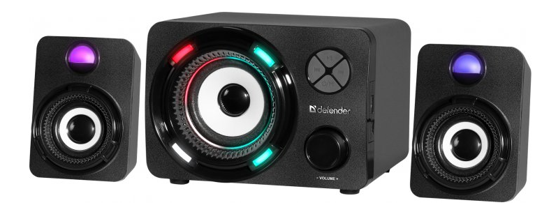 АС BT 2.1 Defender G11 11Вт FM/TF/USB/AUX/LED black №65011