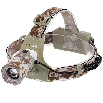 Ліхтар налобний SY-8021M (пластик, на акумуляторі 18650)