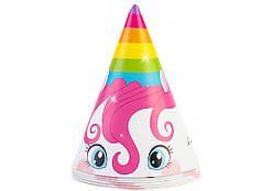 Набір ковпаків "Maxi" Unicorn 6шт з гум. стрічкою,асорті №MX200145(72)