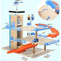 Іграшка дерев'яна Паркінг,3 поверхи,вертоліт №150154 /Top Bright/(4)