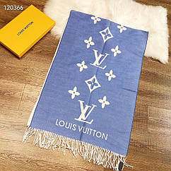 Палантин шарф хустка Louis Vuitton Луї Вітон ГОЛУБИЙ