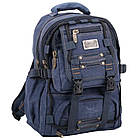 Чоловічий рюкзак Голдбі 98208 брезентовий синій, фото 8