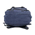 Чоловічий рюкзак Голдбі 98208 брезентовий синій, фото 7