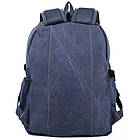 Чоловічий рюкзак Голдбі 98208 брезентовий синій, фото 5