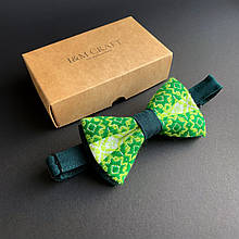Краватка-метелик I&M Craft в українському стилі зелений з вишивкою (0102972)