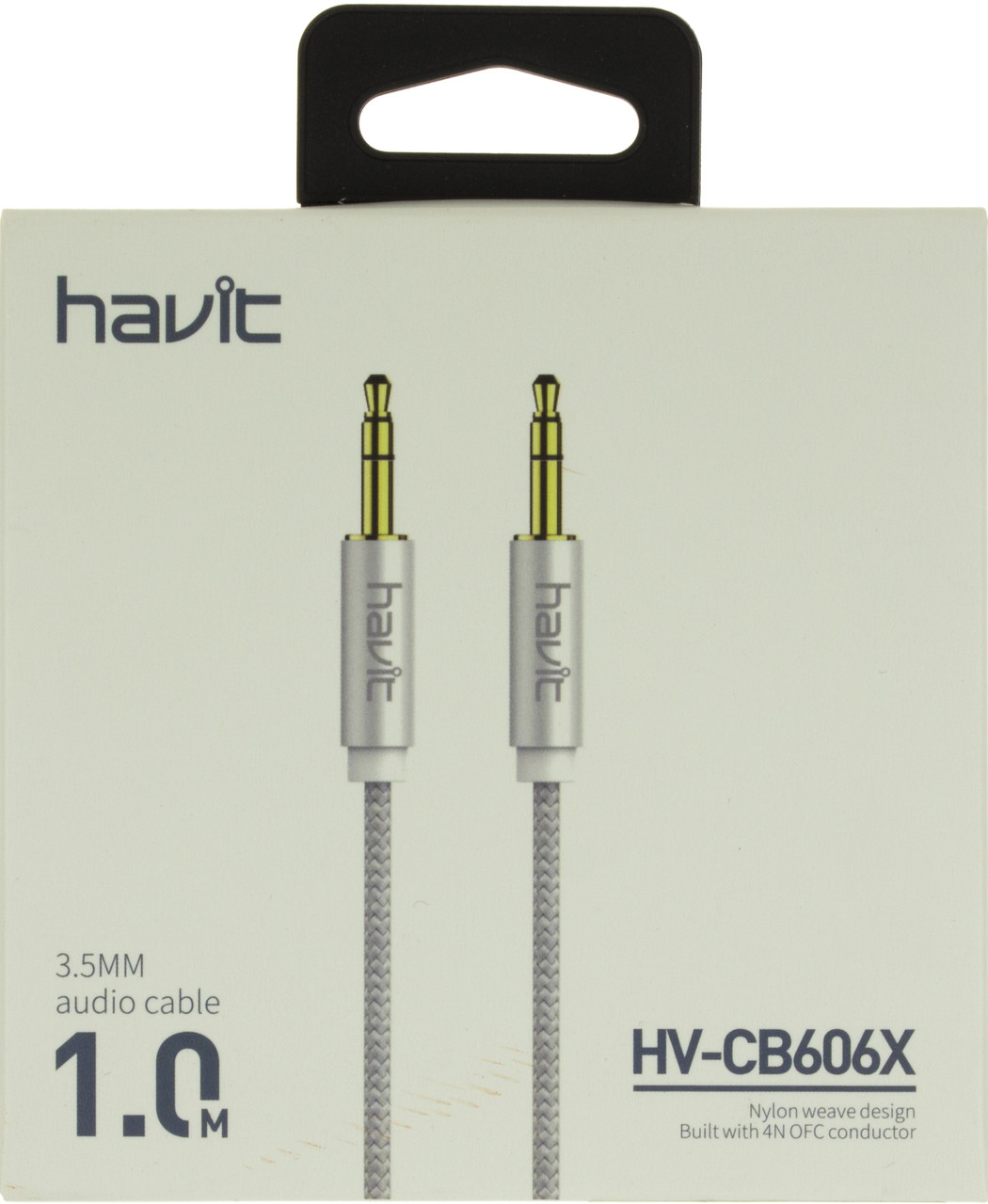 Кабель Jack 3,5мм > Jack 3,5мм Havit HV-606X 1м silver