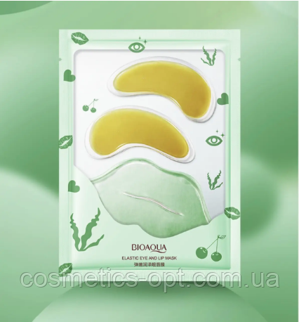 Гідрогелеві патчі для очей та губ Bioaqua, 6 г + 8 г
