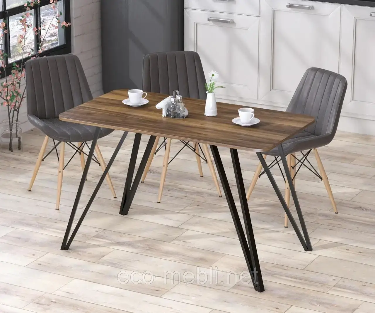 Cтіл обідній Ліма венге   Loft design 120*650 заокруглені кути