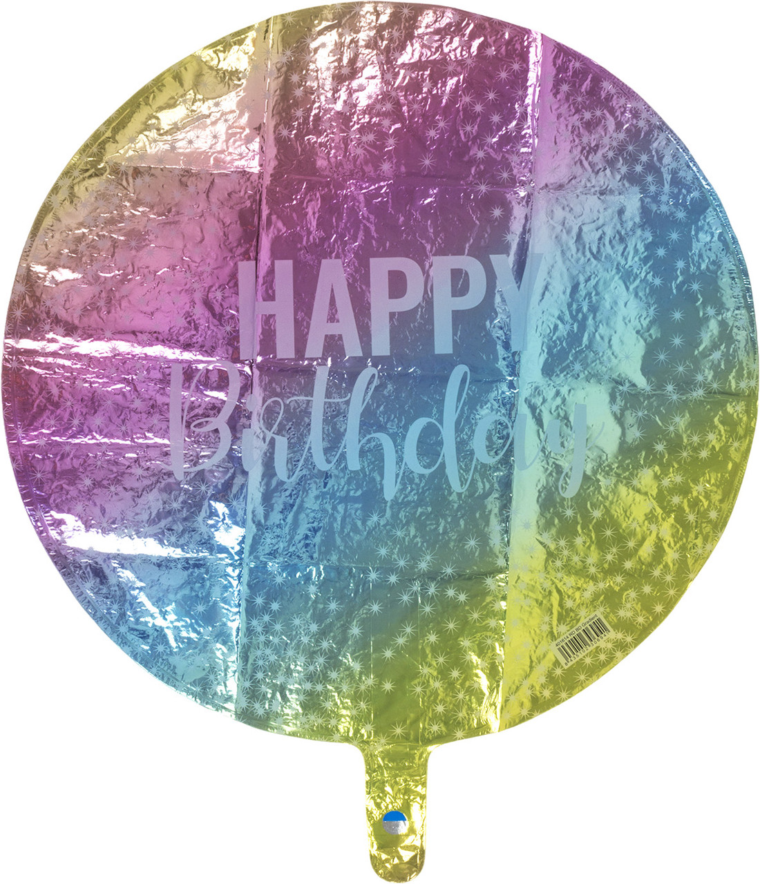 Кулька з гелієм фольгована круг. "Happy Birthday" Гламур No6941