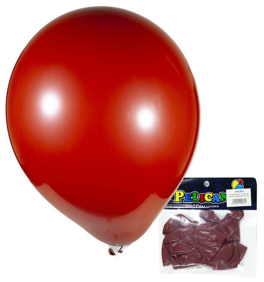 Кулька з гелієм латексна 10"/26см пастель бордо №1010-801/Pelican/(1)(5)
