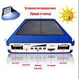 Світлодіодний LED ліхтар повербанк Solar Power Bank Solar LHP 5200 mAh сонячна панель, акумуляторна батарея, фото 3