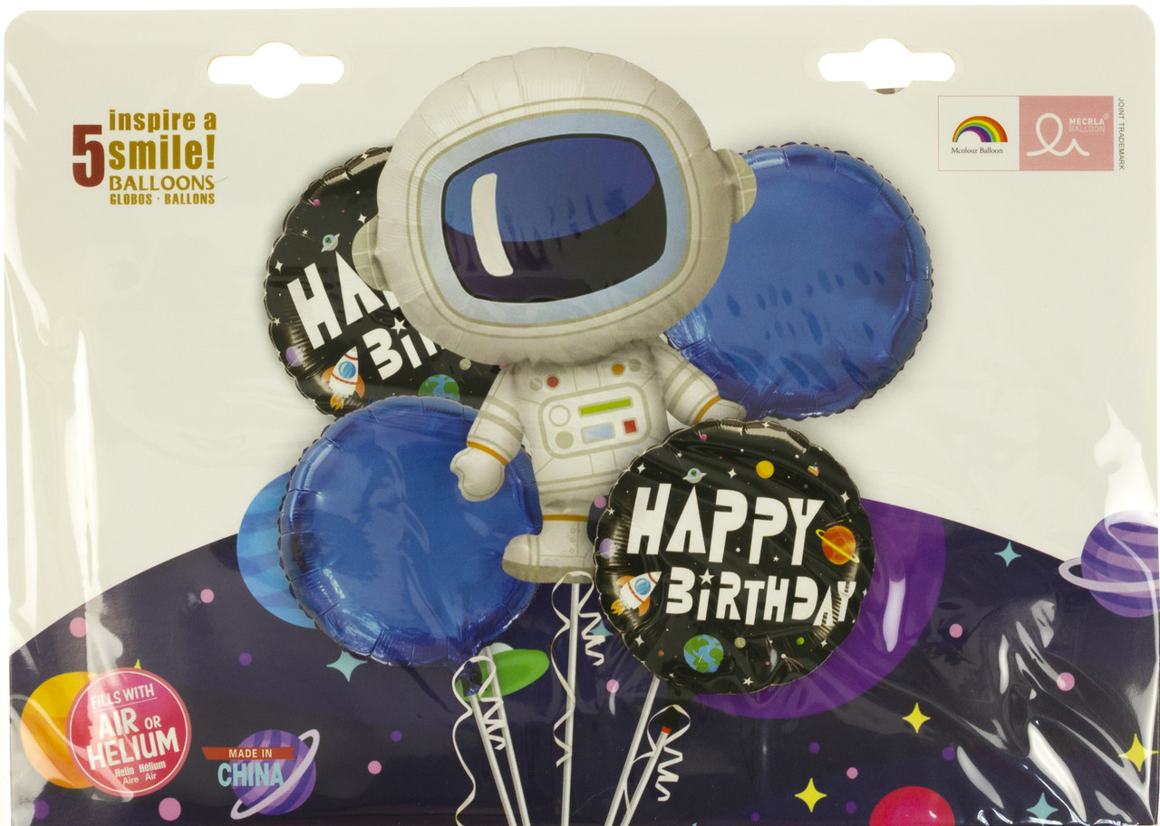 Набір кульок повітр. фольг. "Космонавт" 5 шт. NoТ-133(10), фото 1