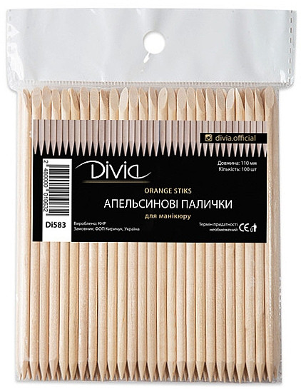 Апельсинові палички Divia Di 583 11 см, (100 шт.)