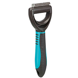 Ковтуноріз для собак та котів Trixie (Тріксі) з дрібними зубцями пластикова ручка 5х18 см