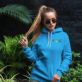 Худі з патріотичним принтом "HOME" толстовка кенгуру на флісі осінь-зима LUX