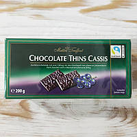Конфеты из темного шоколада с начинкой из черной смородины Maitre Truffout Chocolate Thins Cassis 200 г