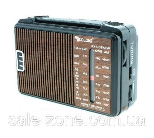 Портативний мультидіапазонний радіоприймач Golon RX-608 FM AM SW 220В