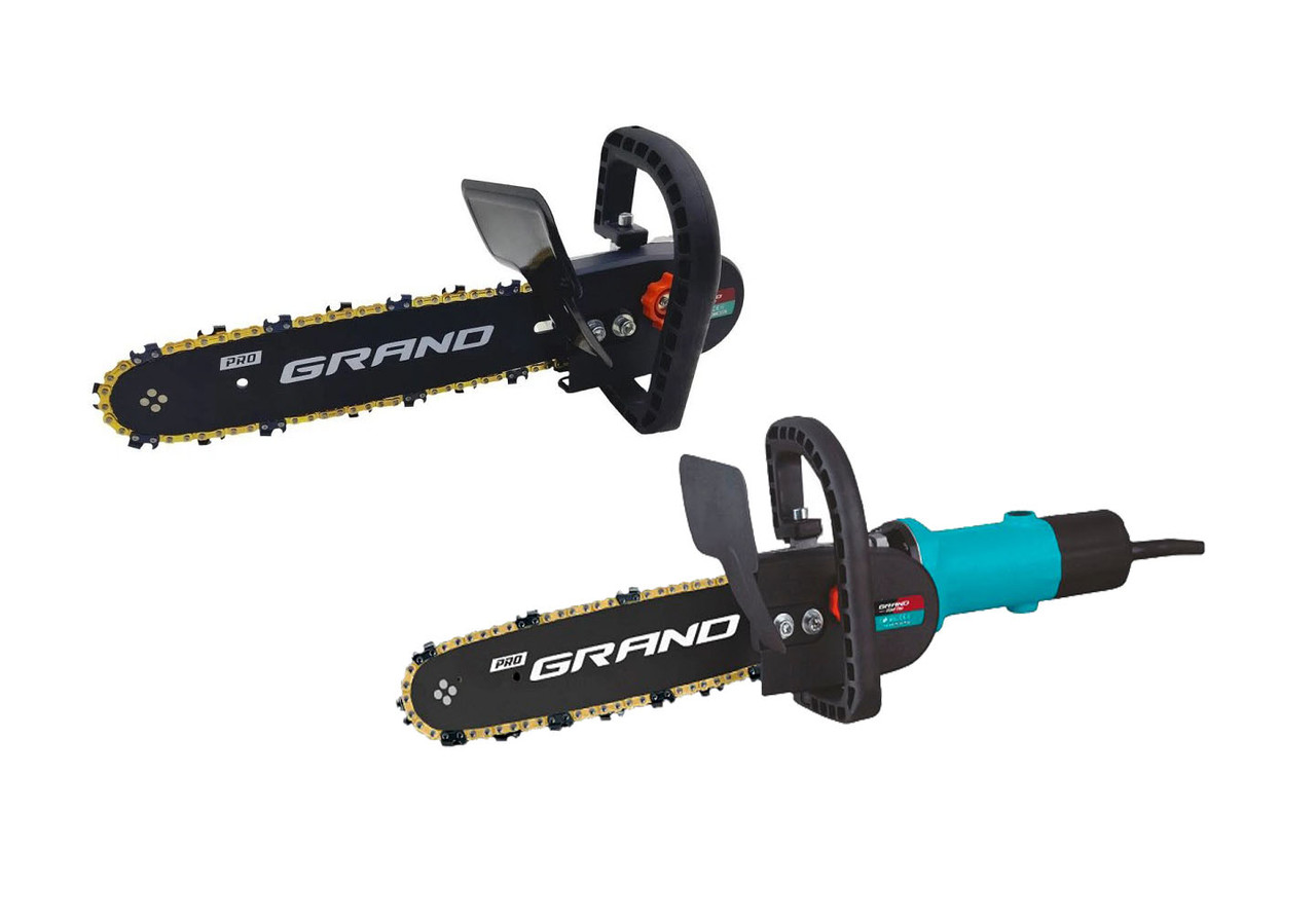 Насадка для болгарки ланцюгова пилка Grand 300QF PRO (Безключова натяжка ланцюга, шина 30 см.), фото 1