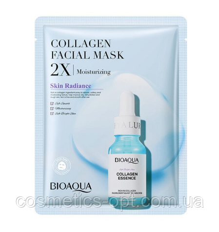 Тканинна маска з колагеном Bioaqua Collagen Facial Mask, фото 1
