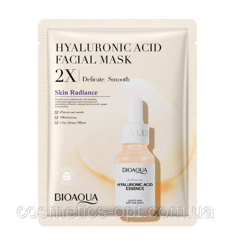 Тканинна маска з гіалуроновою кислотою Bioaqua Hyaluronic Acid Facial Mask