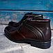 Бордові чоловічі черевики з шкіри та натурального хутра 40 розмір, фото 4