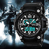 Чоловічий наручний електронний годинник Skmei 1283 All Black спортивний водостійкий кварцовий годинник, фото 7
