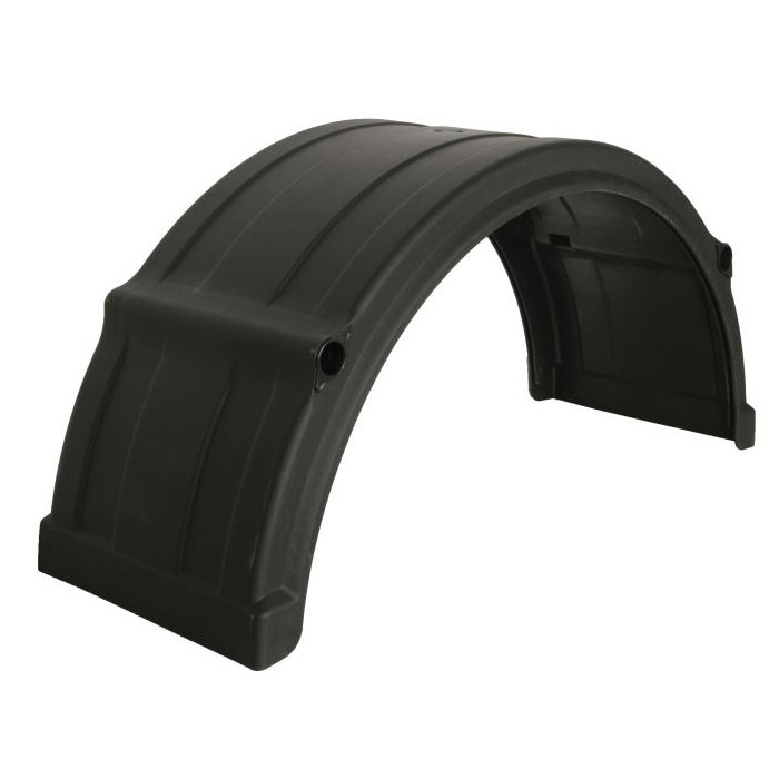 Крило пластикове на причіп DOMAR 460 мм з білою облямівкою з кріпленнями DK4175, фото 1