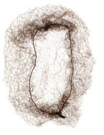 Сетка для волос паутинка для причесок коричневая