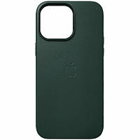 Чохол Leather Case для Apple iPhone 14 (Dark Green)